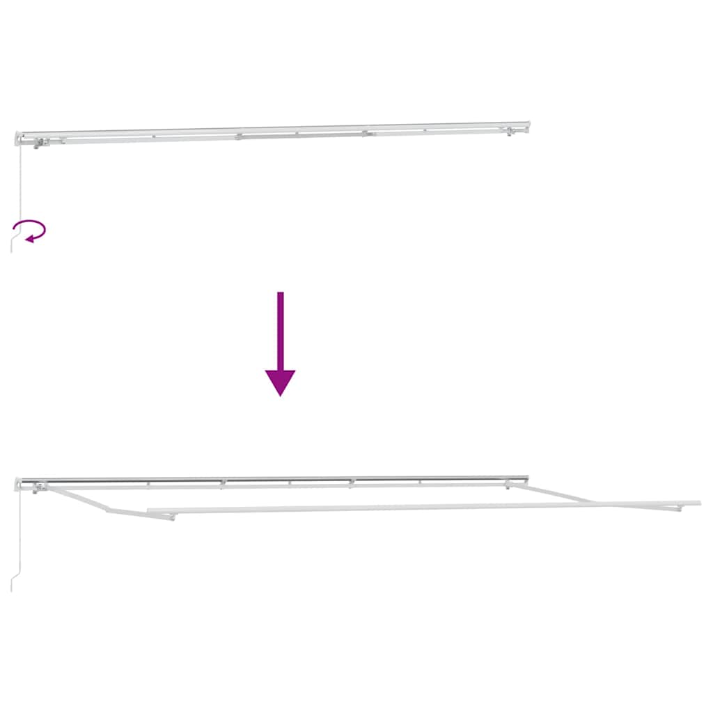 Retractable Awning Multicolour 600 x 300 cm Polyester and Metal