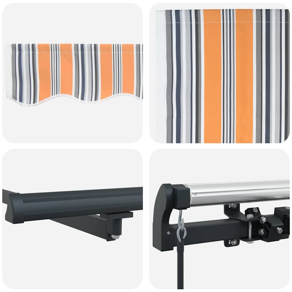 Retractable Awning Manual Multicolour 600 x 300 cm Fabric