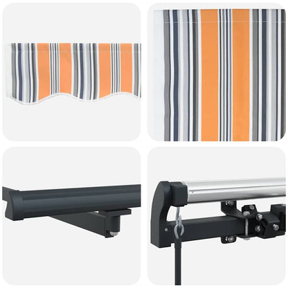 Retractable Awning Manual Multicolour 600 x 300 cm Fabric