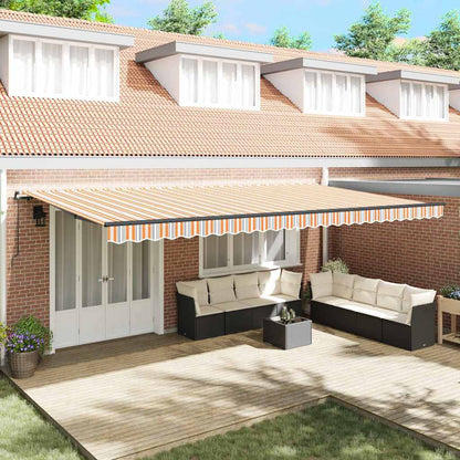 Retractable Awning Manual Multicolour 600 x 300 cm Fabric