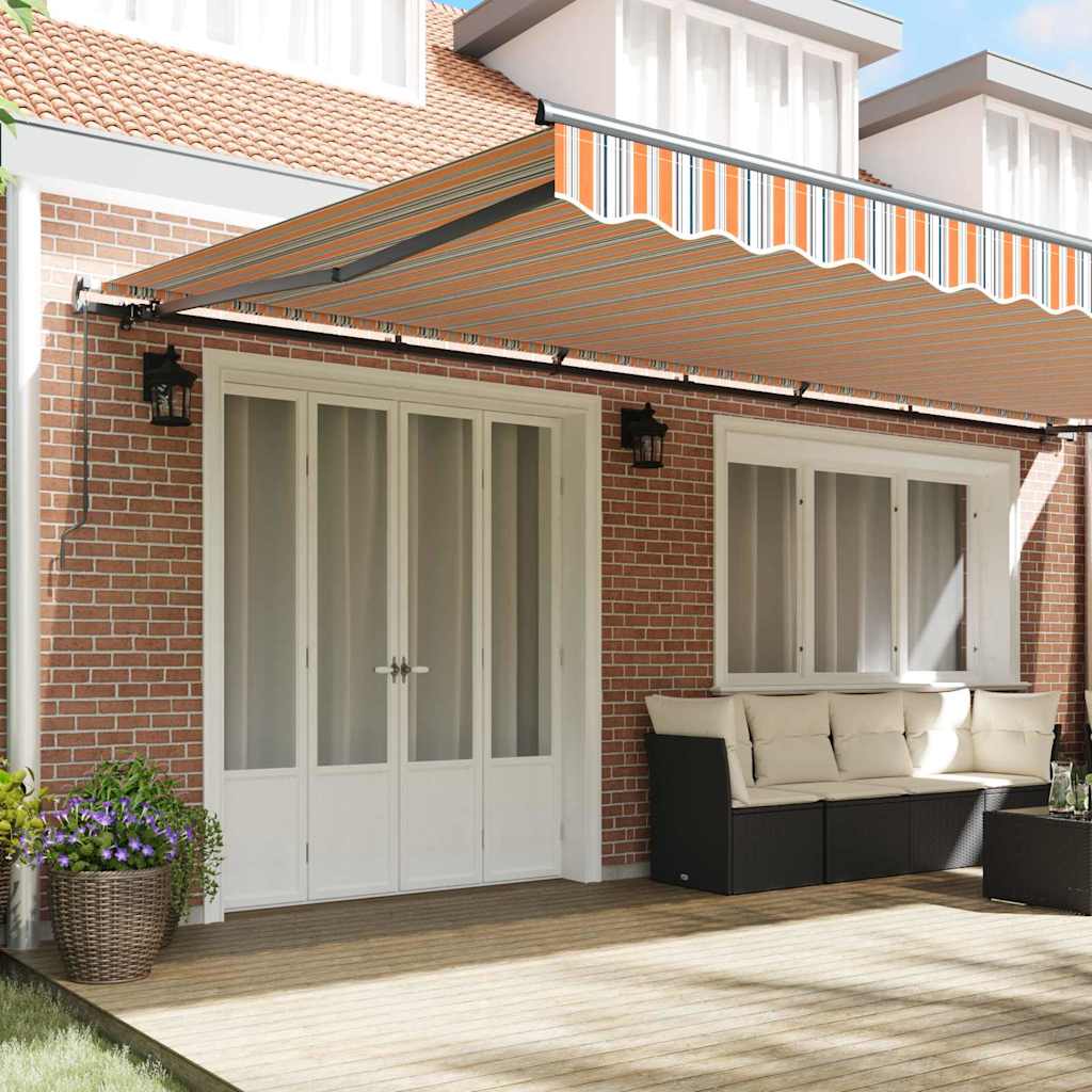 Retractable Awning Manual Multicolour 600 x 300 cm Fabric