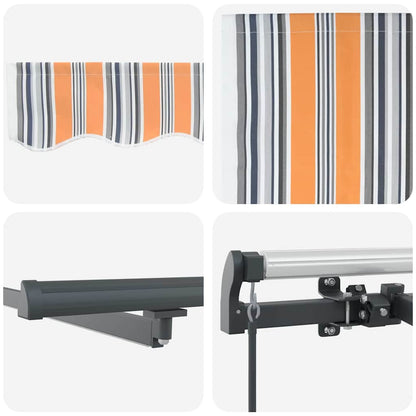 Retractable Awning Manual Multicolour 600 x 300 cm Fabric