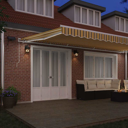 Retractable Awning with Manual Multicolour 600 x 300 cm Fabric