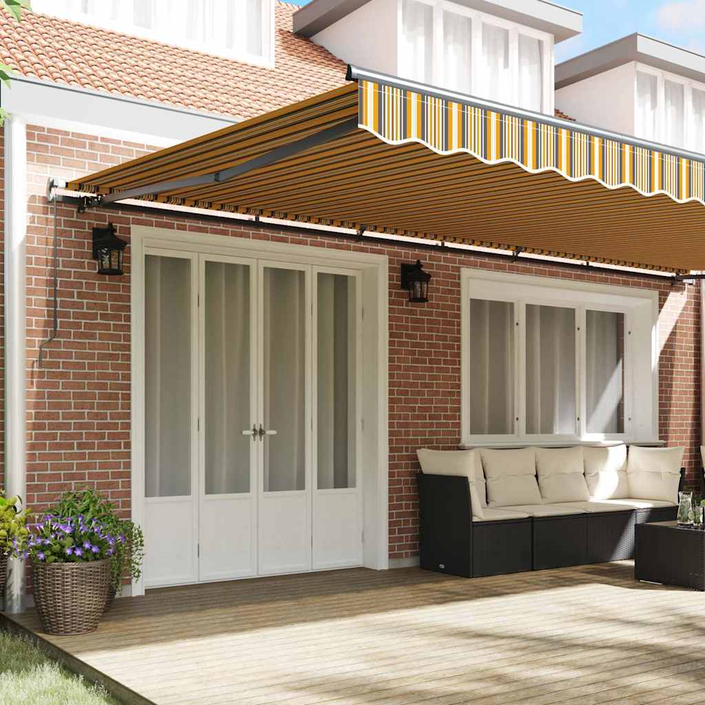 Retractable Awning Manual Multicolour 600 x 300 cm Fabric