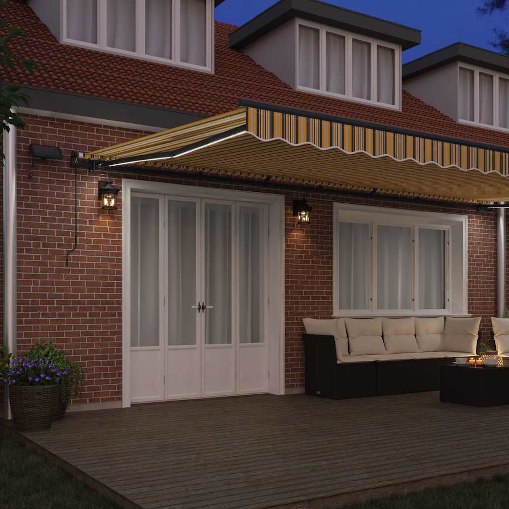Retractable Awning Manual Multicolour 600 x 300 cm Fabric