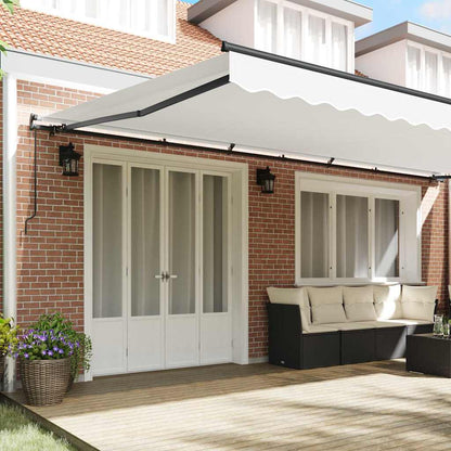 Awning White Manual White 600 x 300 cm Fabric
