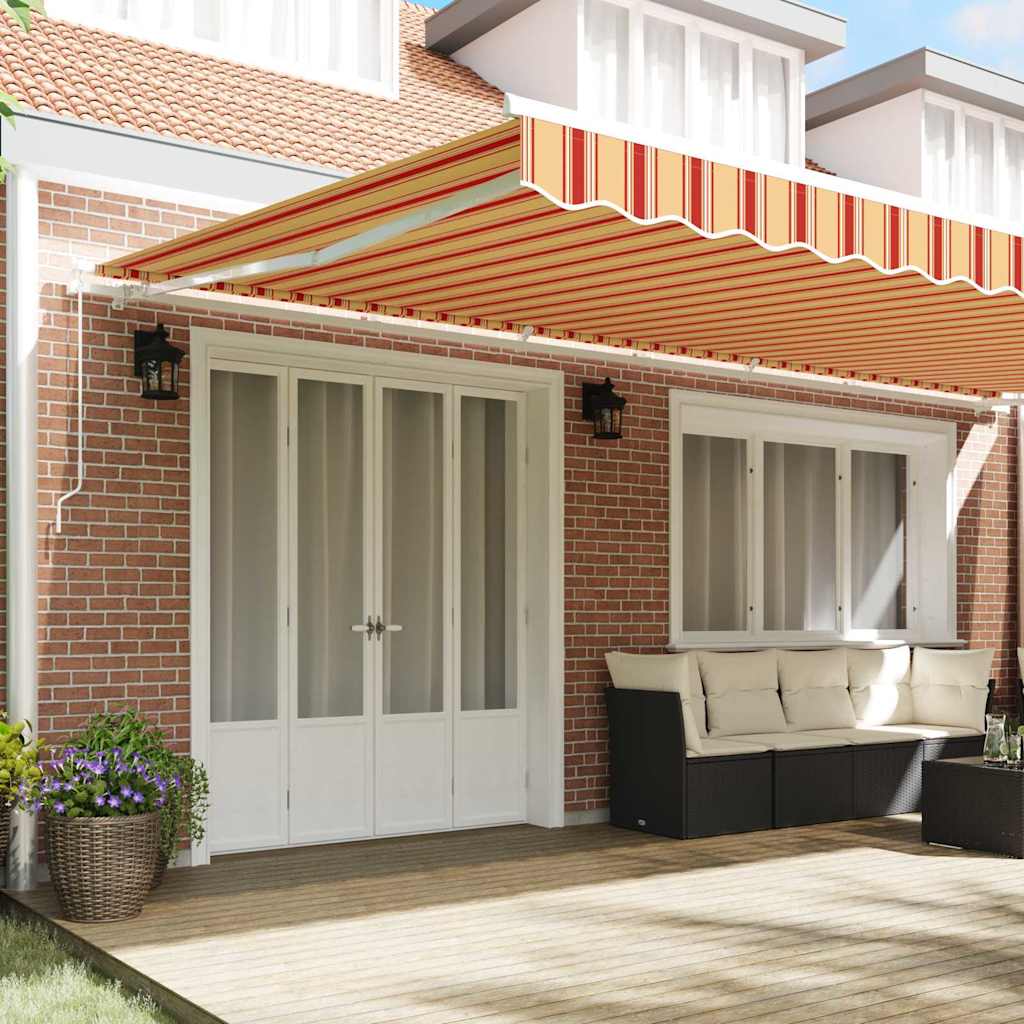 Retractable Awning Retractable Yellow and Orange 600 x 350 cm
