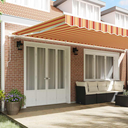 Retractable Awning Retractable Yellow and Orange 600 x 350 cm