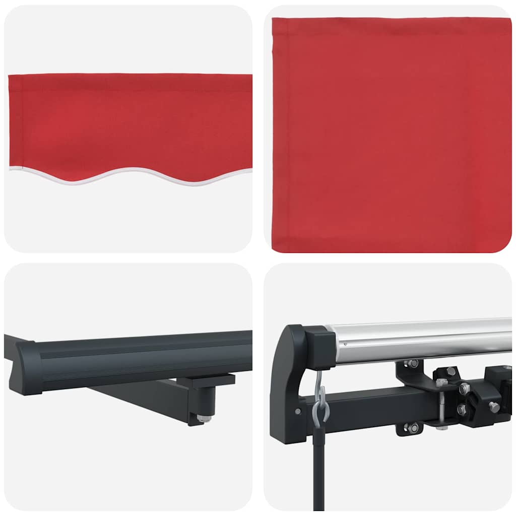 Retractable Awning Manual Red 600 x 350 cm Fabric