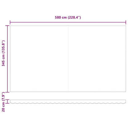 Retractable Awning Manual Red 600 x 350 cm Fabric