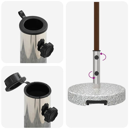 Parasol Base Grey 45 x 45 x 37.5 cm Granite