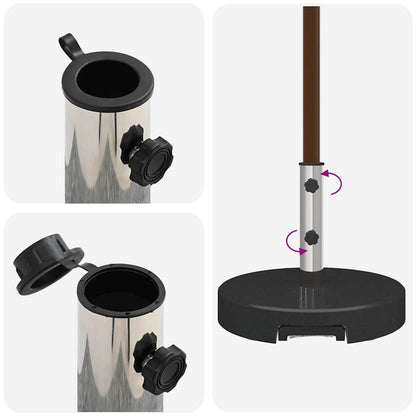 Parasol Base Black 45 x 45 x 37.5 cm Granite