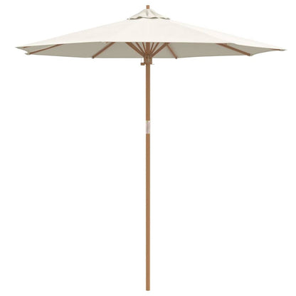 Garden Parasol Cream white 240 x 240 x 260 cm Bamboo
