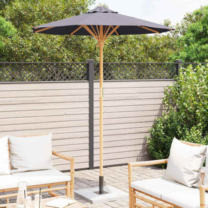 Garden Parasol Dark grey 180 x 180 x 230 cm Bamboo