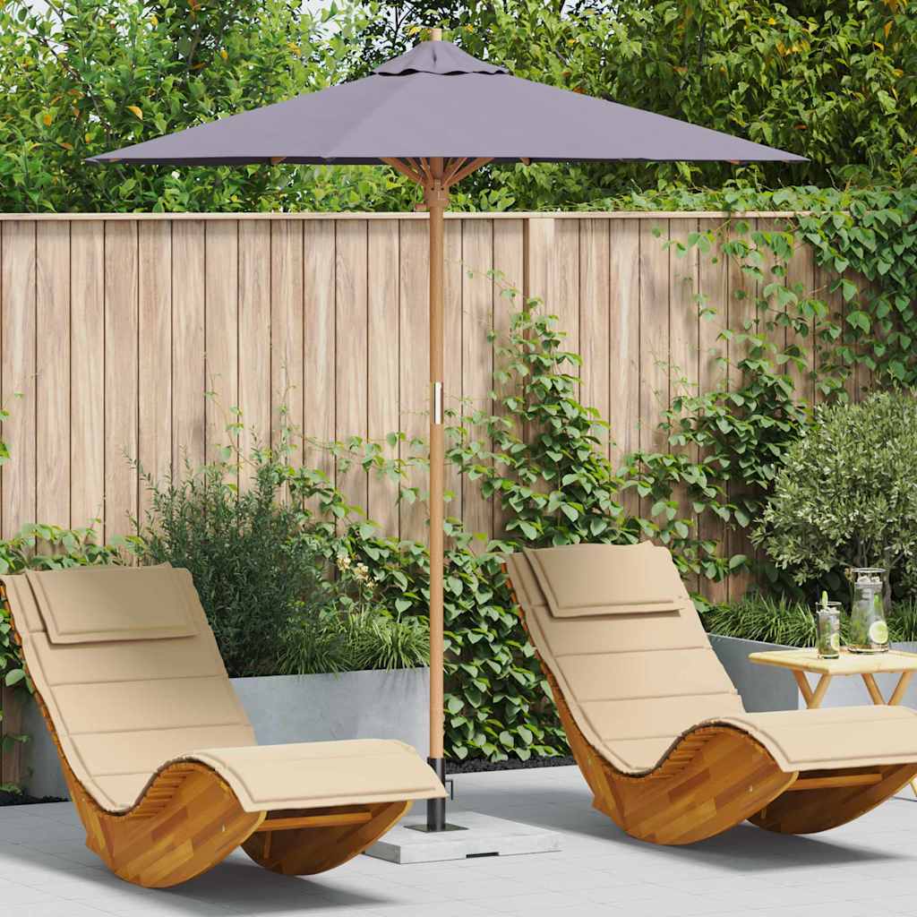 Garden Parasol Dark grey 217 x 217 x 230 cm Bamboo