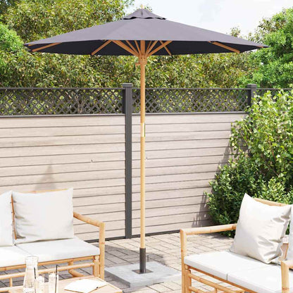 Garden Parasol Dark grey 217 x 217 x 230 cm Bamboo