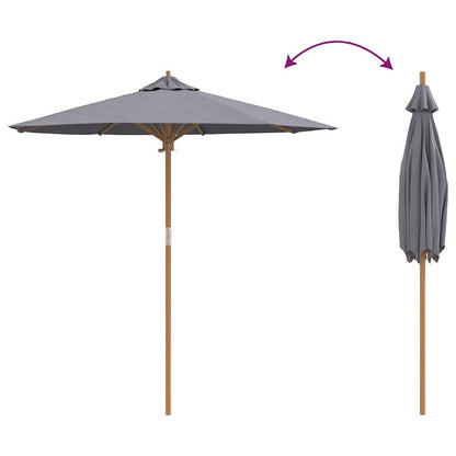 Garden Parasol Dark grey 217 x 217 x 230 cm Bamboo