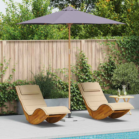 Garden Parasol Dark grey 270 x 270 x 260 cm Bamboo