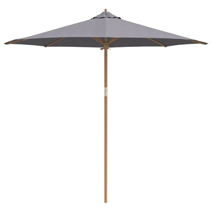 Garden Parasol Dark grey 270 x 270 x 260 cm Bamboo