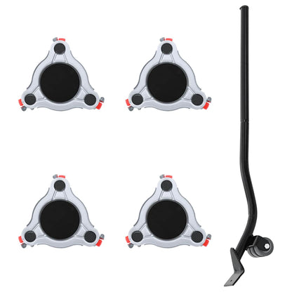 Furniture Rollers 4 pcs with Lifter 14.5x13.5x4 cm Steel 400 kg