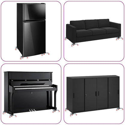 Furniture Rollers 4 pcs with Lifter 14.5x13.5x4 cm Steel 400 kg