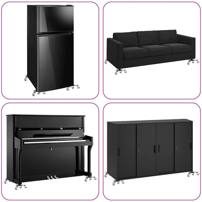 Furniture Rollers 4 pcs with Lifter 19x17.5x6 cm Steel 1000 kg