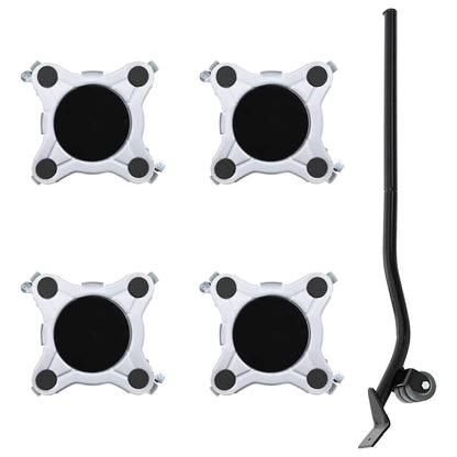 Furniture Rollers 4 pcs with Lifter 15.5x15.5x5.5 cm Steel 1000 kg