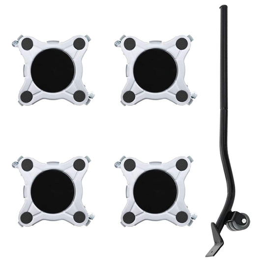 Furniture Rollers 4 pcs with Lifter 15.5x15.5x5.5 cm Steel 1000 kg