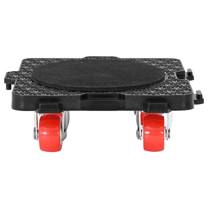 Furniture Rollers 4 pcs with Lifter Black 13.5x13.5x4,2 cm 300 kg