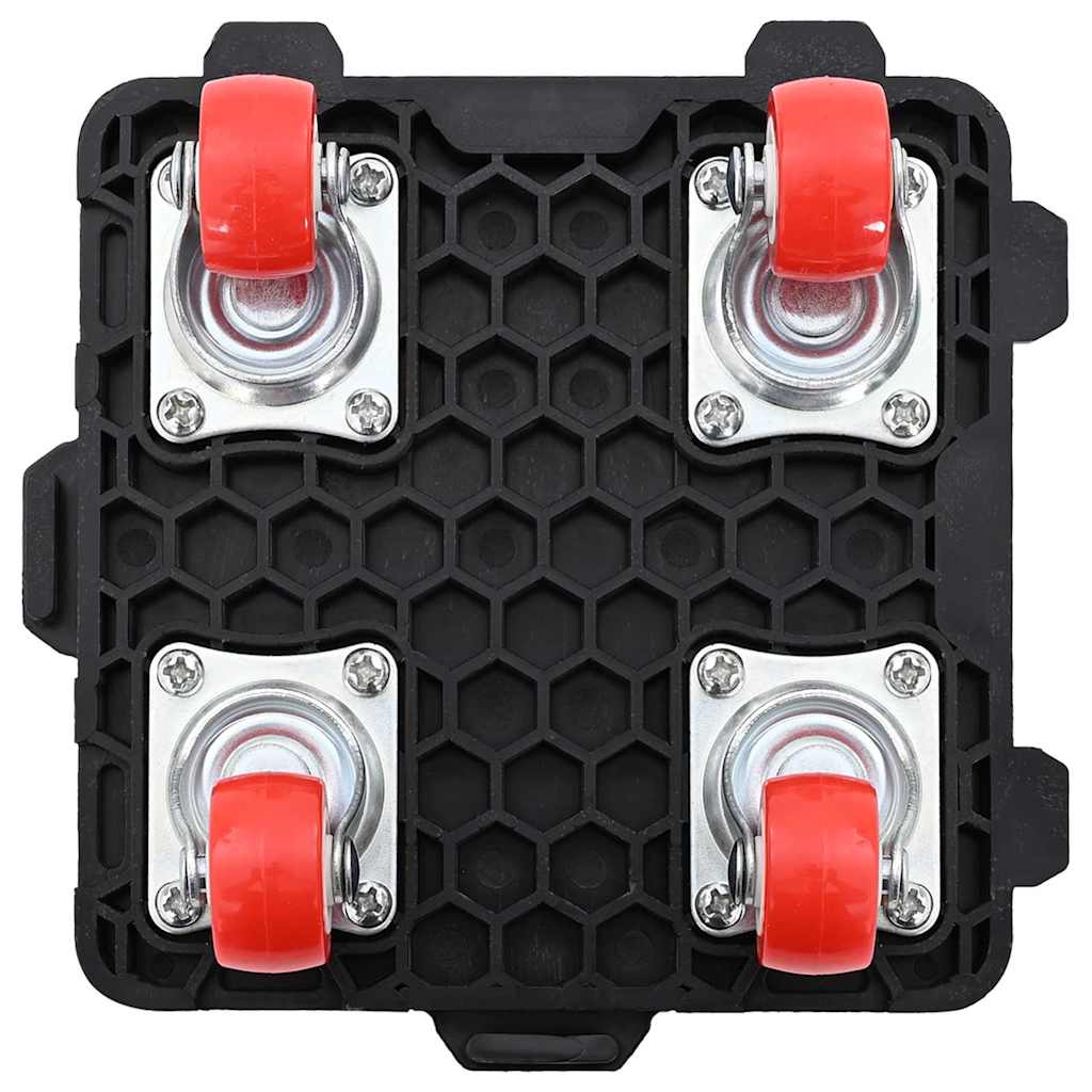 Furniture Rollers 4 pcs with Lifter Black 13.5x13.5x4,2 cm 300 kg