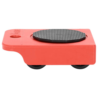 Furniture Rollers 8 pcs with Lifters Red 9,8x7.5x3 cm 150 kg