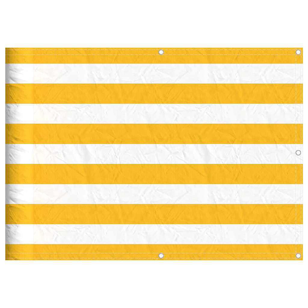 Balcony Screen Yellow and White Stripe 75x1000 cm