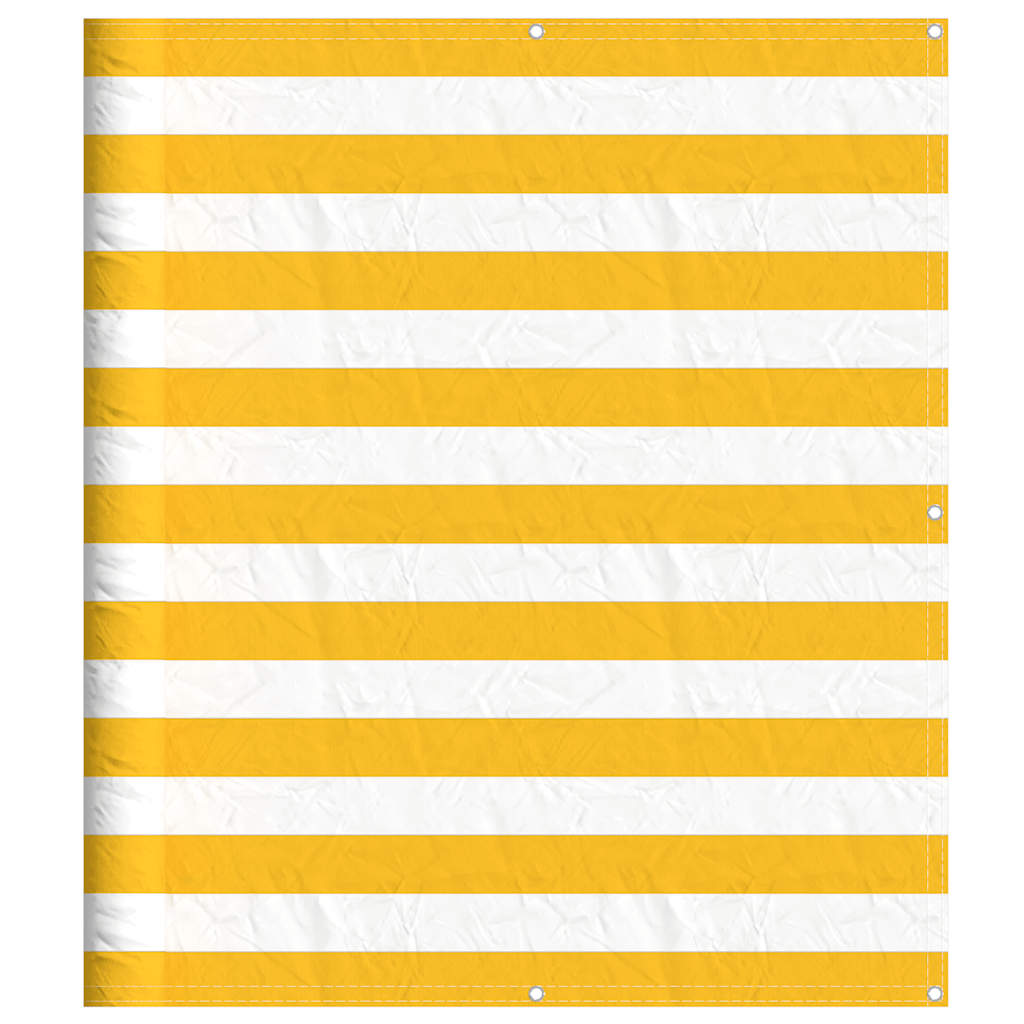 Balcony Screen Yellow and White Stripe 120x700 cm