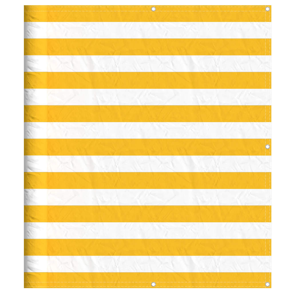 Balcony Screen Yellow and White Stripe 120x800 cm