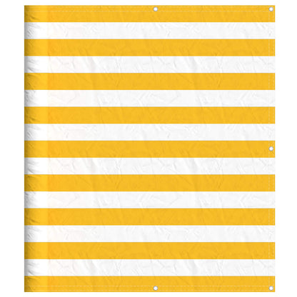 Balcony Screen Yellow and White Stripe 120x800 cm