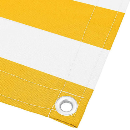 Balcony Screen Yellow and White Stripe 120x800 cm