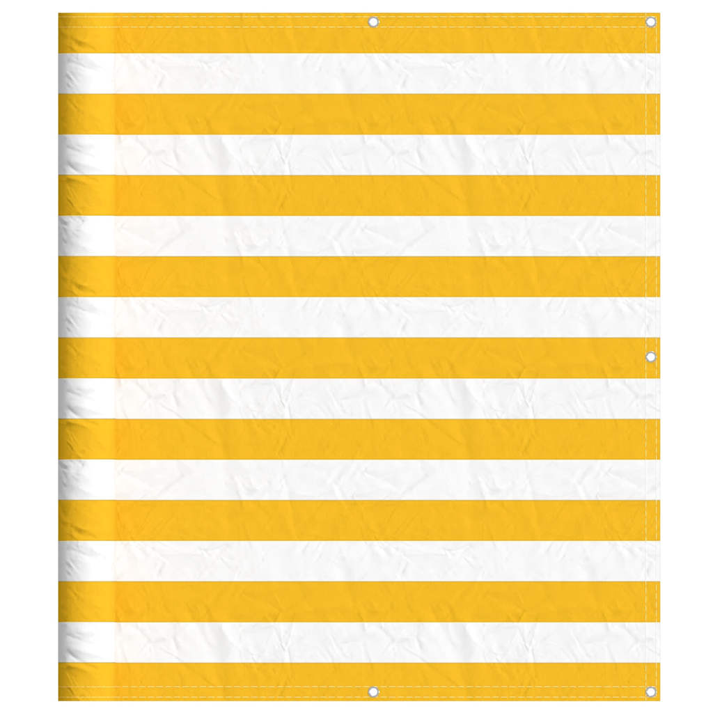 Balcony Screen Yellow and White Stripe 120x1000 cm
