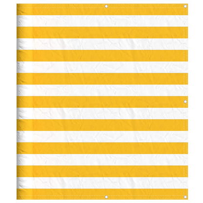 Balcony Screen Yellow and White Stripe 120x1000 cm