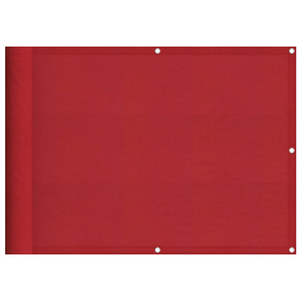 Balcony Screen Red 75x800 cm 100% Polyester Oxford