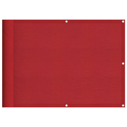 Balcony Screen Red 75x800 cm 100% Polyester Oxford