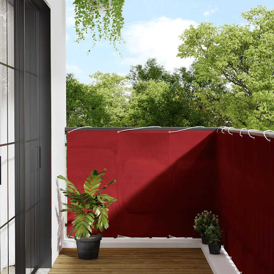 Balcony Screen Red 120x700 cm 100% Polyester Oxford