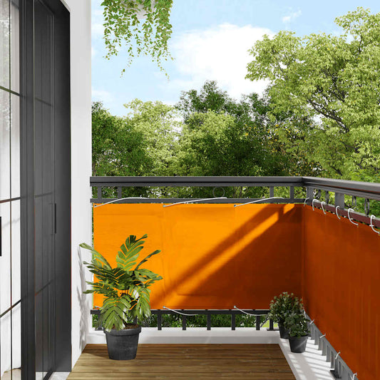 Balcony Screen Orange 75x700 cm 100% Polyester Oxford
