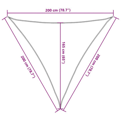 Sun Shade Sail Taupe 2x2x2 m 100% Polyester Oxford
