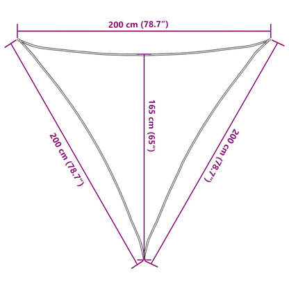 Sun Shade Sail Yellow 2x2x2 m 100% Polyester Oxford