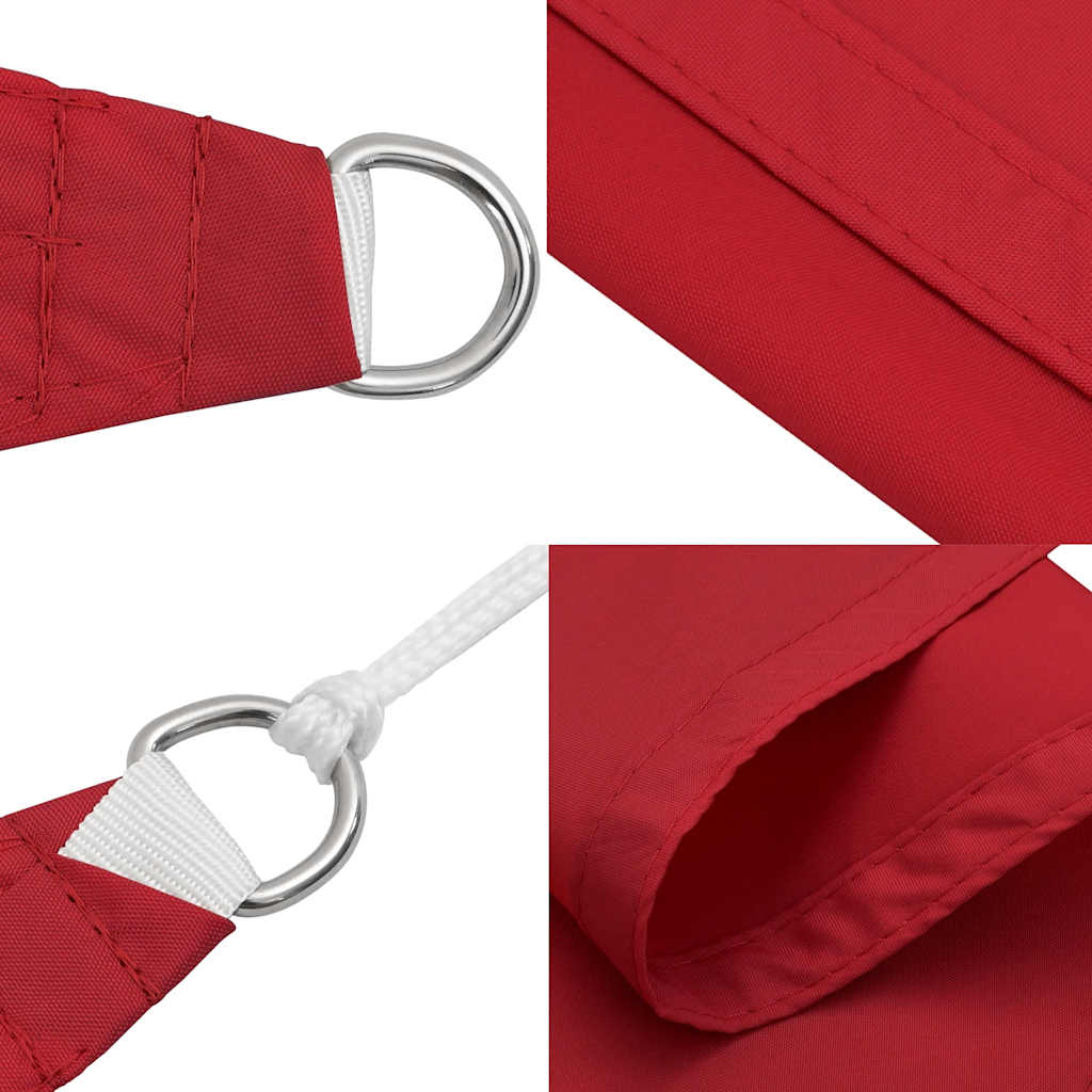 Sun Shade Sail Red 2x2x2 m 100% Polyester Oxford