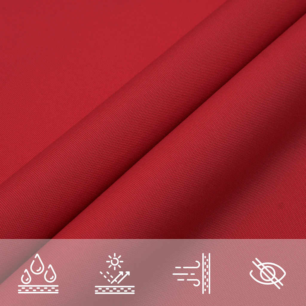 Sun Shade Sail Red 2x2x2 m 100% Polyester Oxford