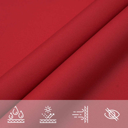 Sun Shade Sail Red 2x2x2 m 100% Polyester Oxford
