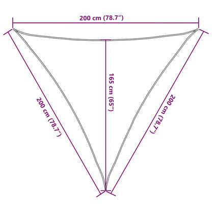 Sun Shade Sail Brown 2x2x2 m 100% Polyester Oxford