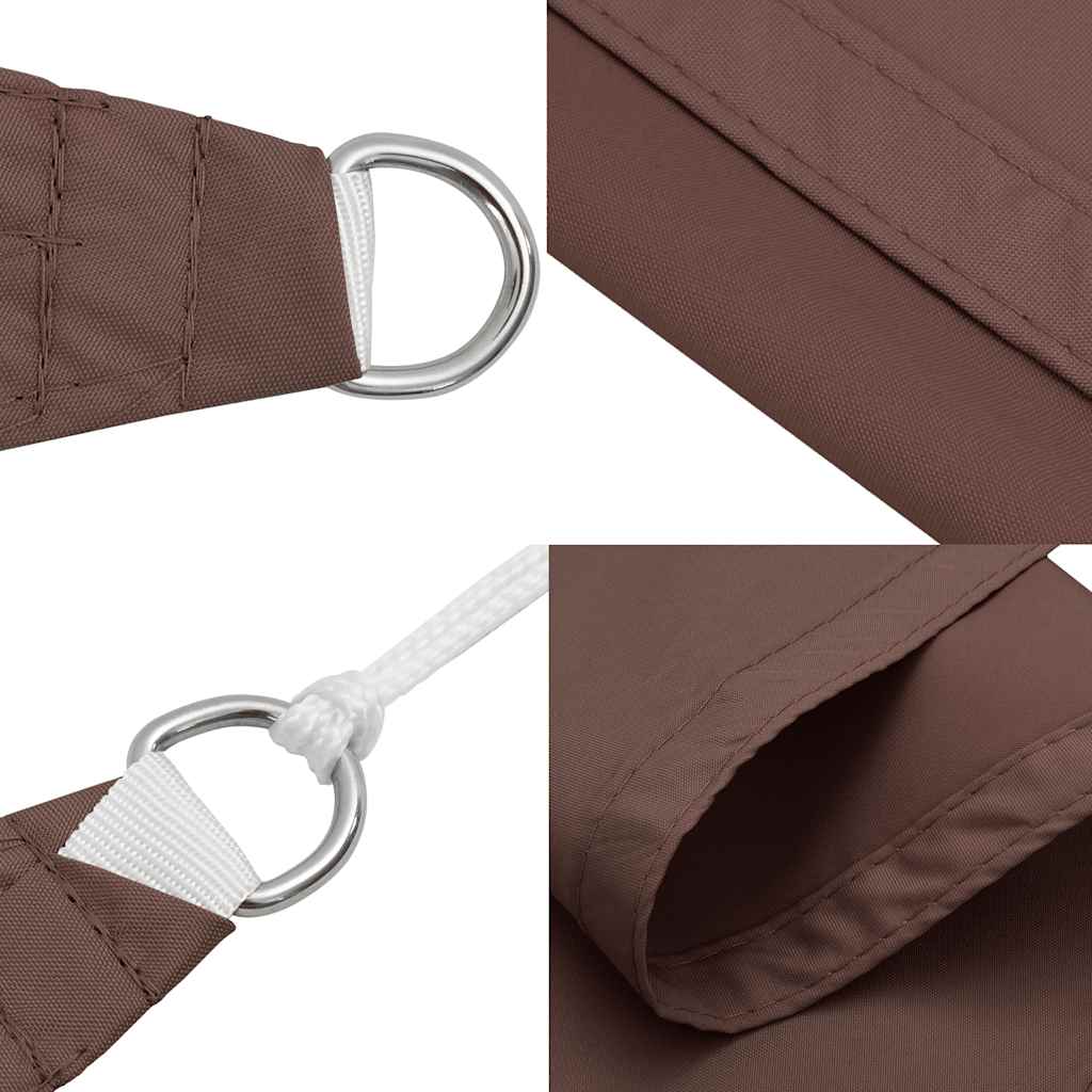Sun Shade Sail Brown 7x5x5 m 100% Polyester Oxford