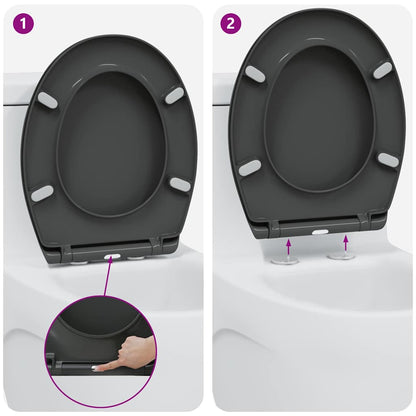 Quick Release Toilet suitable for Seat Anthracite